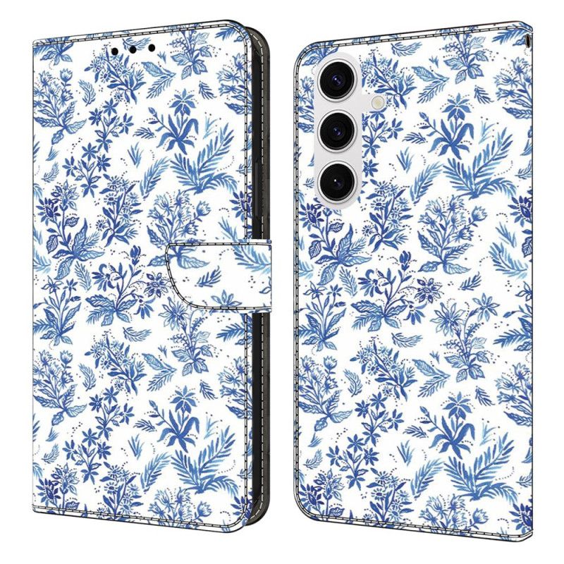 Folio Deksel Samsung Galaxy S25 Fe Blå Blomster