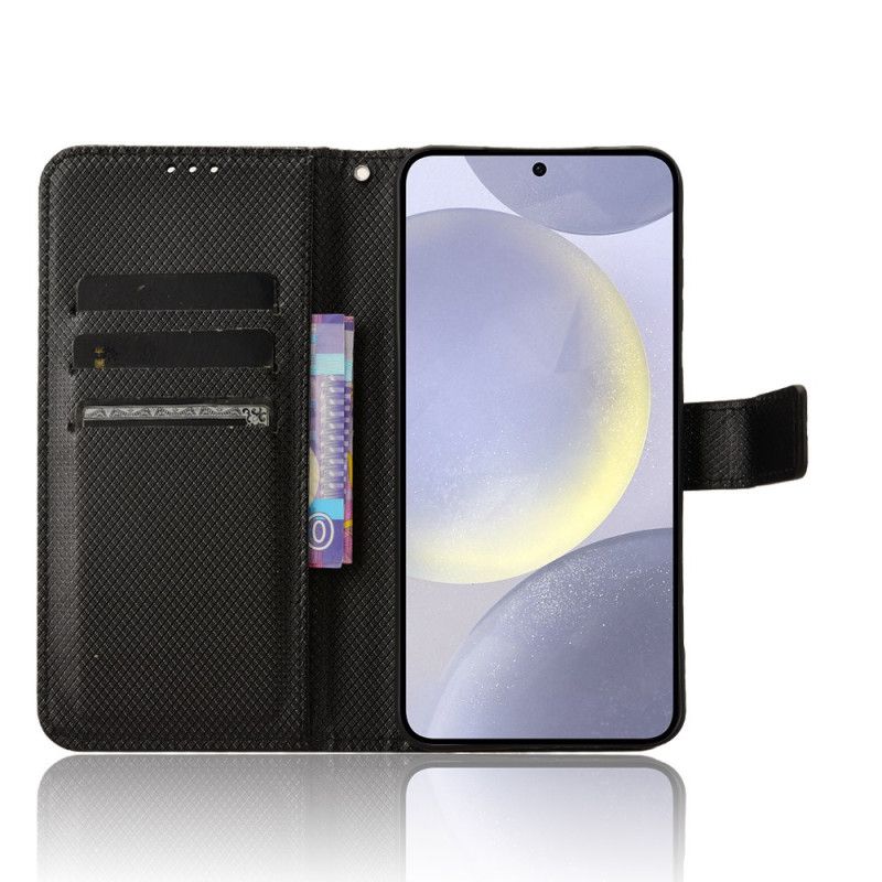 Folio Deksel Samsung Galaxy S25 Fe Diamanttekstur Beskyttelse Deksel