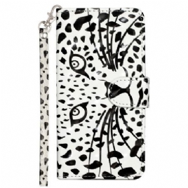 Folio Deksel Samsung Galaxy S25 Fe Leopardhode Med Snor
