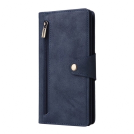 Folio Deksel Samsung Galaxy S25 Fe Lommebok Med Glidelås Beskyttelse Deksel