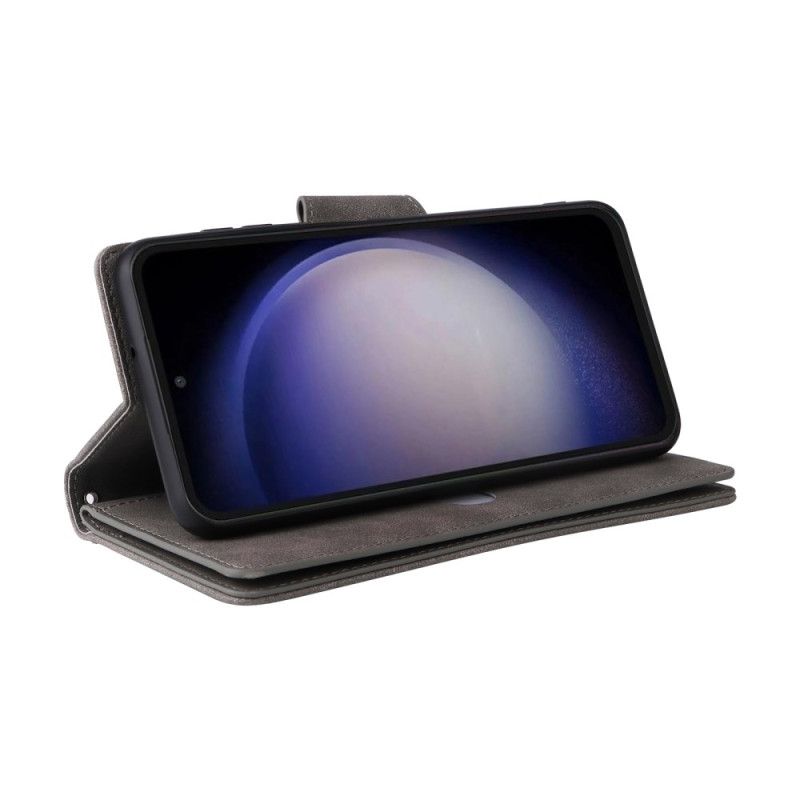 Folio Deksel Samsung Galaxy S25 Fe Lommebok Med Glidelås Beskyttelse Deksel