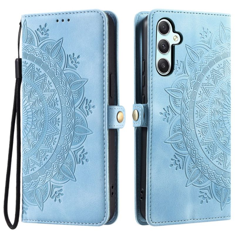 Folio Deksel Samsung Galaxy S25 Fe Mandala I Semsket Skinn Beskyttelse Deksel