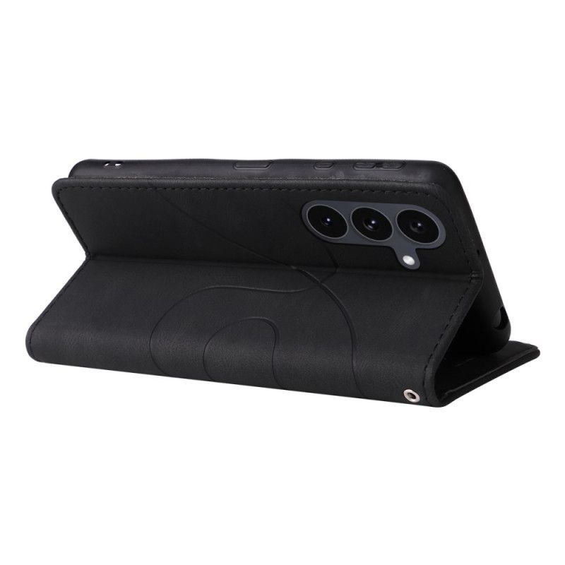 Folio Deksel Samsung Galaxy S25 Fe Tofarget Bølgete Mønster Beskyttelse Deksel