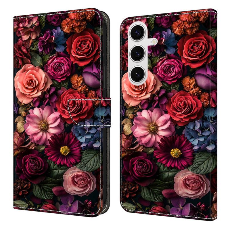 Folio Deksel Til Samsung Galaxy S25 Fe Blomster