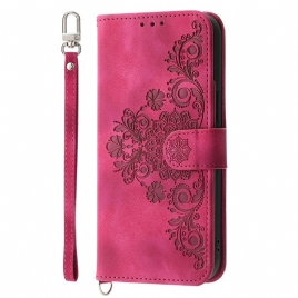 Folio Deksel Til Samsung Galaxy S25 Fe Blondetrykk Med Rem Og Skulderrem