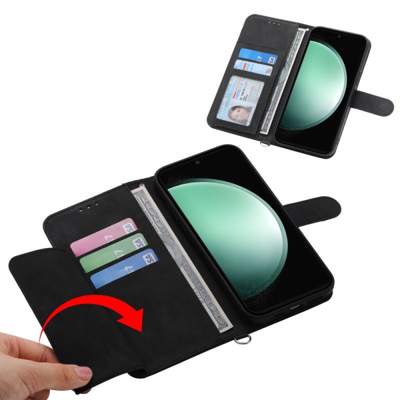 Folio Deksel Til Samsung Galaxy S25 Fe Blondetrykk Med Rem Og Skulderrem