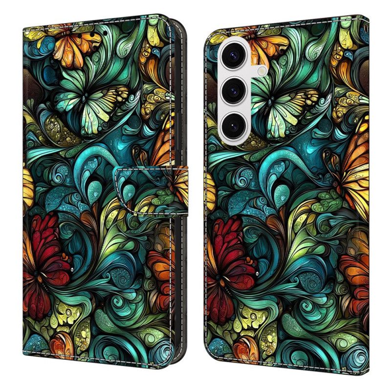 Lærdeksel Folio Deksel Samsung Galaxy S25 Fe Blomster Og Planter