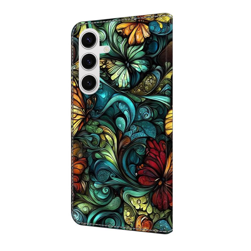 Lærdeksel Folio Deksel Samsung Galaxy S25 Fe Blomster Og Planter