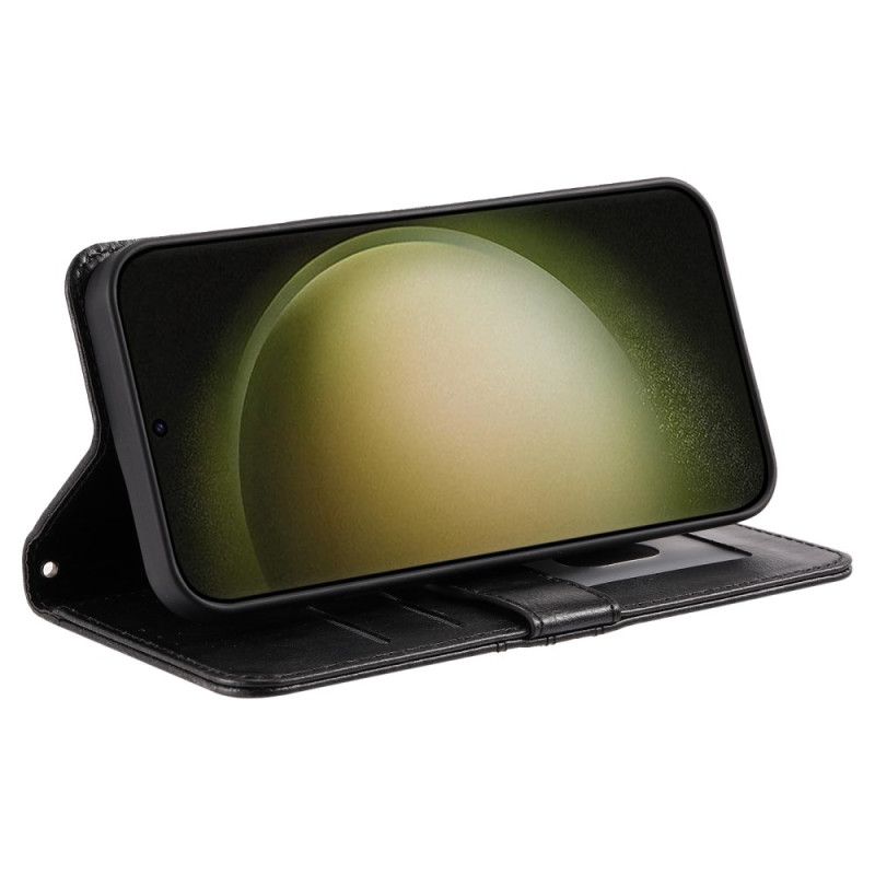 Lærdeksel Folio Deksel Samsung Galaxy S25 Fe Kortholder Og Stropp