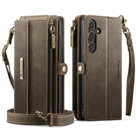 Lærdeksel Folio Deksel Samsung Galaxy S25 Fe Mobildeksel Caseme-lommebok