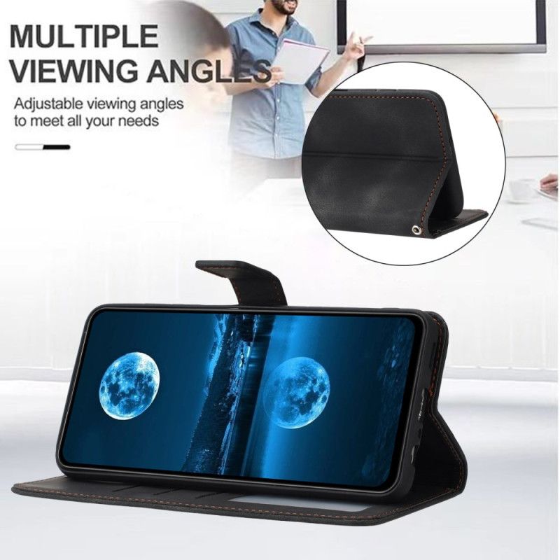 Lærdeksel Folio Deksel Samsung Galaxy S25 Fe Mobildeksel Semsket Skinneffekt