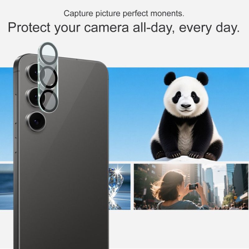 Linsebeskytter I Herdet Glass For Samsung Galaxy S25 Fe (svart Sirkeldesign) Imak