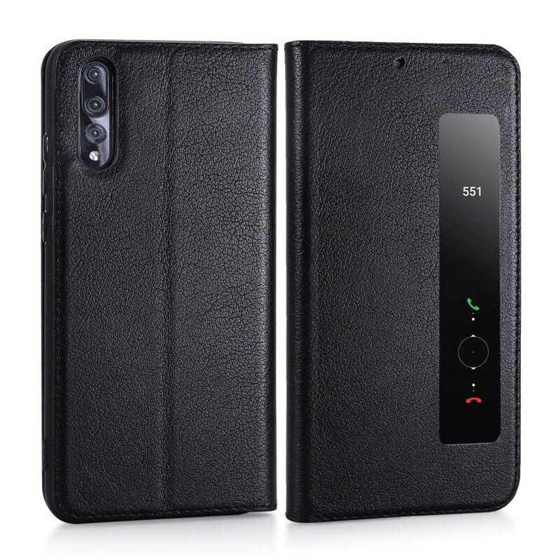 Beskyttelse Deksel Til Huawei P20 Pro Ekte Skinn