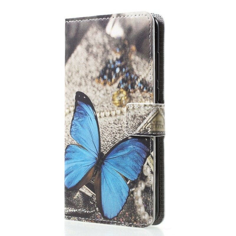 Folio Deksel Til Huawei P20 Pro Blå Sommerfugl