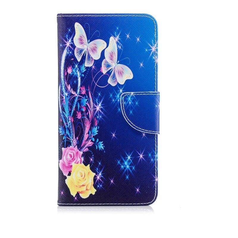 Folio Deksel Til Huawei P20 Pro Sommerfugler Om Natten
