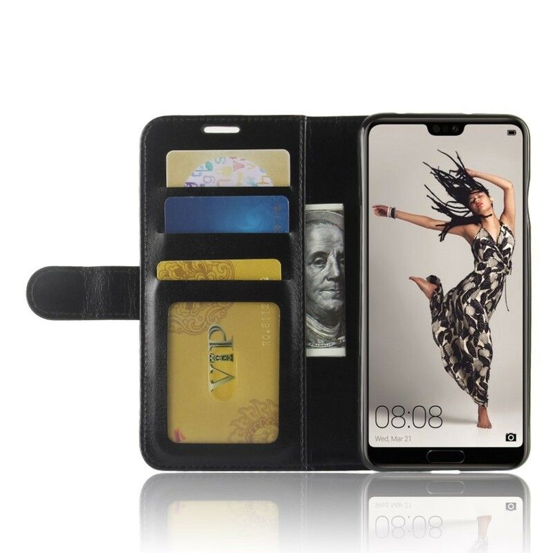 Folio Deksel Til Huawei P20 Pro Ultra Imitert Skinn