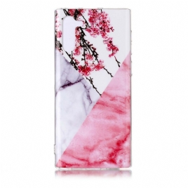 Deksel Til Samsung Galaxy Note 10 Fantastisk Blomstermarmor