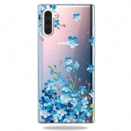 Mobildeksel Til Samsung Galaxy Note 10 Blå Blomster