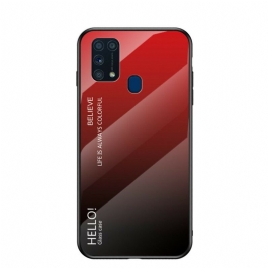 Deksel Til Samsung Galaxy M31 Hei Herdet Glass