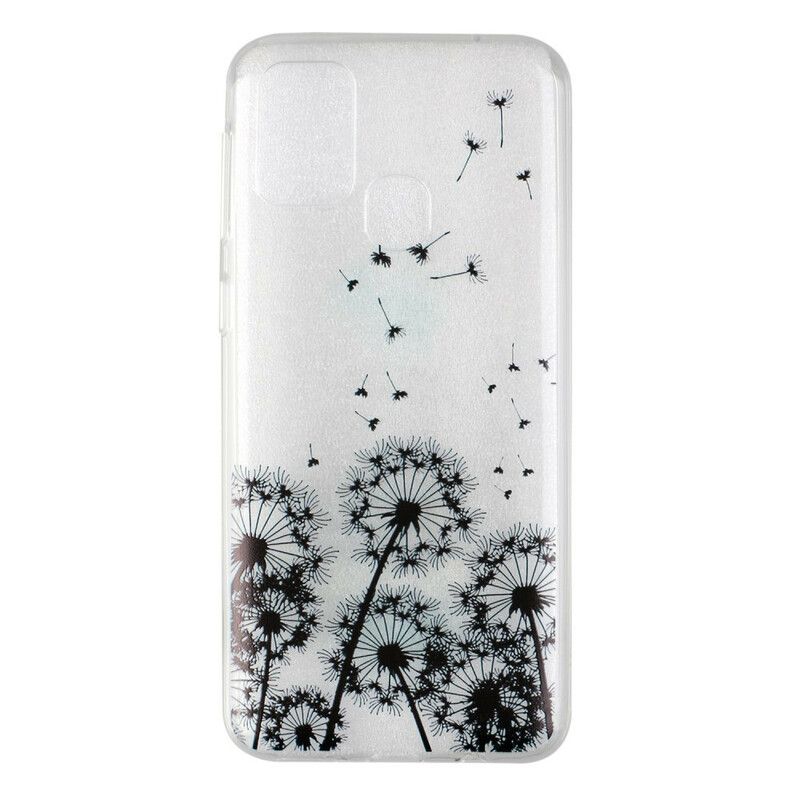 Deksel Til Samsung Galaxy M31 Transparente Svarte Løvetann