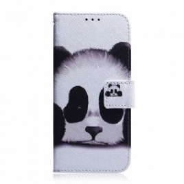 Folio Deksel Til Motorola Edge 20 Panda-ansikt