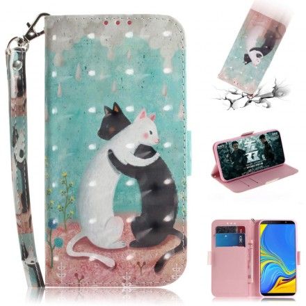 Folio Deksel Til Samsung Galaxy A7 Med Kjede Thong Cat Friends