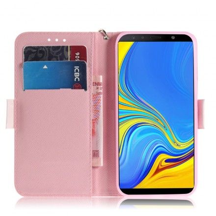 Folio Deksel Til Samsung Galaxy A7 Med Kjede Thong Cat Friends
