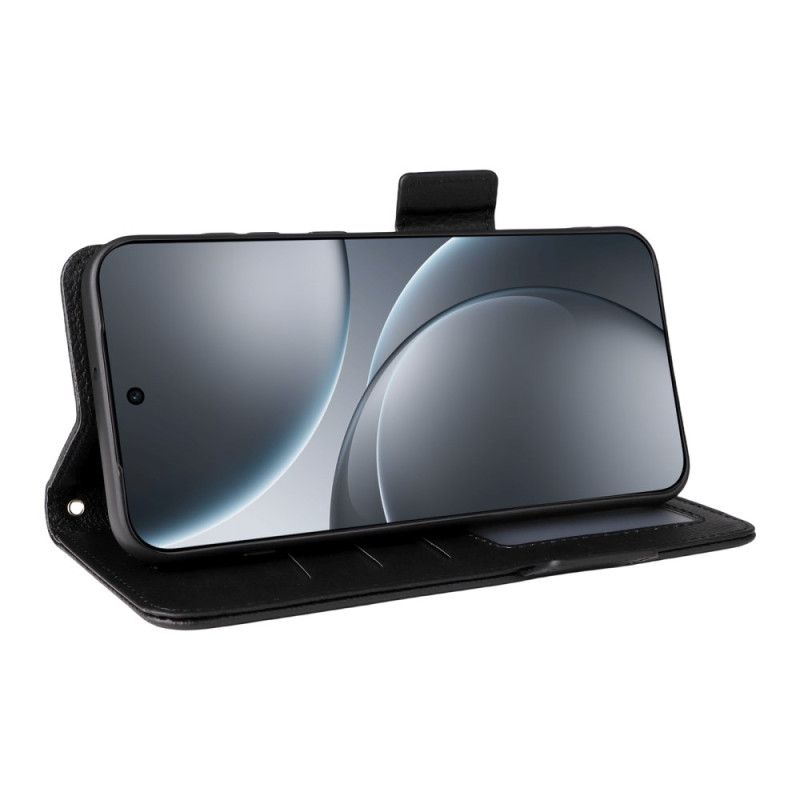 Folio Deksel Oppo Find X9 5g Imitert Skinn Med Stropp Beskyttelse Deksel