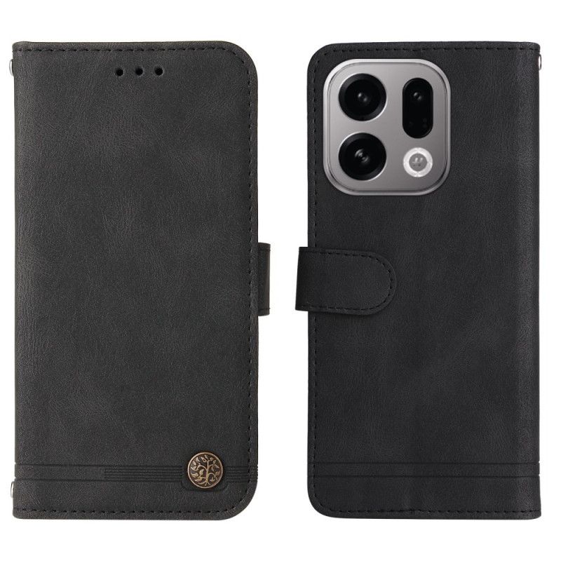 Lærdeksel Folio Deksel Oppo Find X9 5g Mobildeksel Dekorativ Nagle