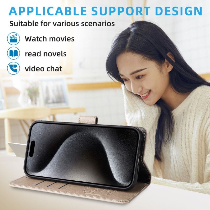 Lærdeksel Folio Deksel Oppo Find X9 5g Mobildeksel Rfid-beskyttelse