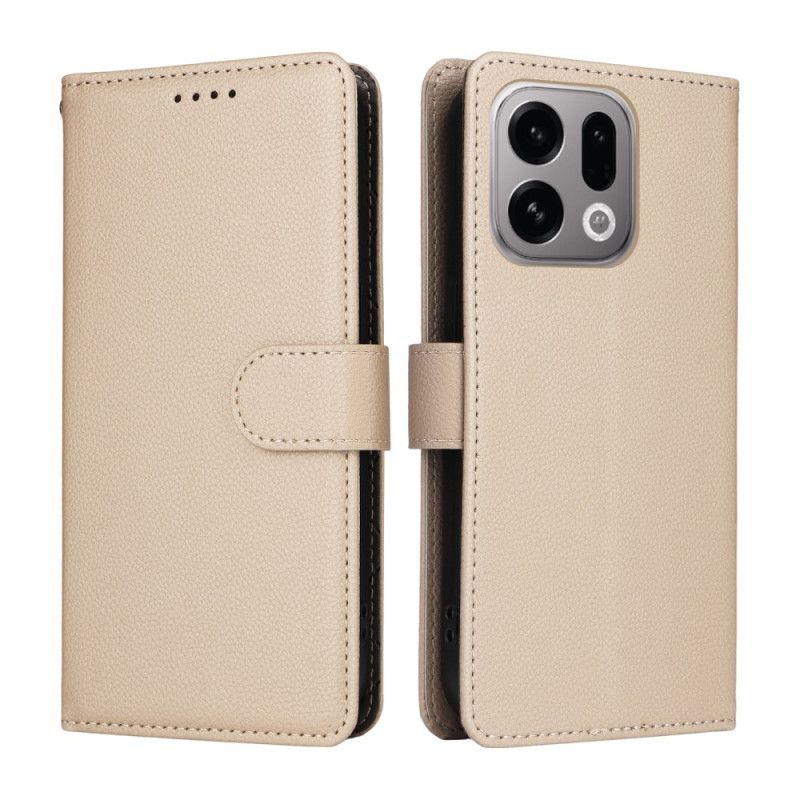 Lærdeksel Folio Deksel Oppo Find X9 5g Mobildeksel Rfid-beskyttelse