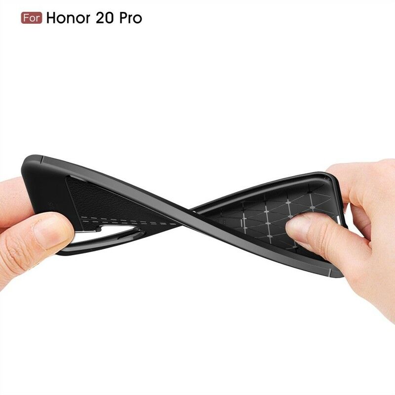 Deksel Til Honor 20 Pro Dobbellinje Litchi-skinneffekt
