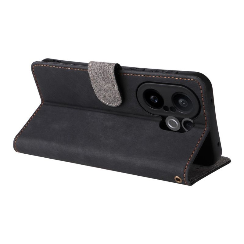 Folio Deksel Vivo X200 Fe Stropp I Semsket Skinneffekt