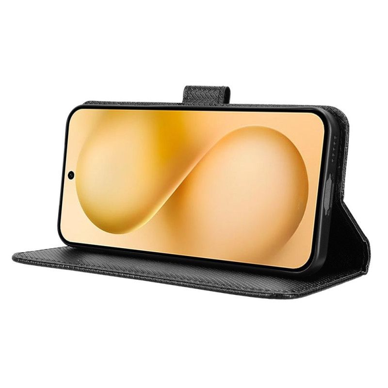 Folio Deksel Vivo X200 Fe Teksturert Kunstig Skinn Beskyttelse Deksel