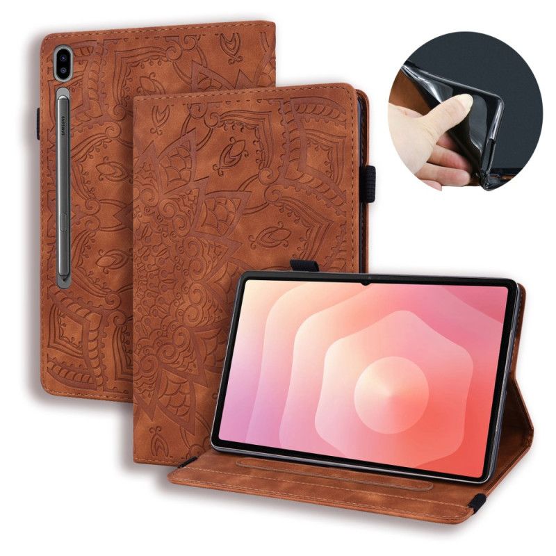 Case Etui Samsung Galaxy Tab S11 Ultra Mobildeksel Mandala Med Semsket Skinneffekt
