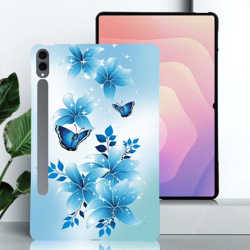 Deksel Samsung Galaxy Tab S11 Ultra Mobildeksel Blå Sommerfugler