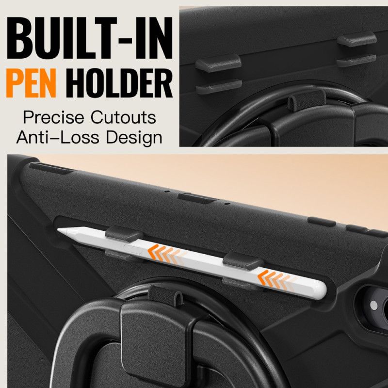 Deksel Samsung Galaxy Tab S11 Ultra Mobildeksel Trippelbeskyttelse Med Roterende Håndtak