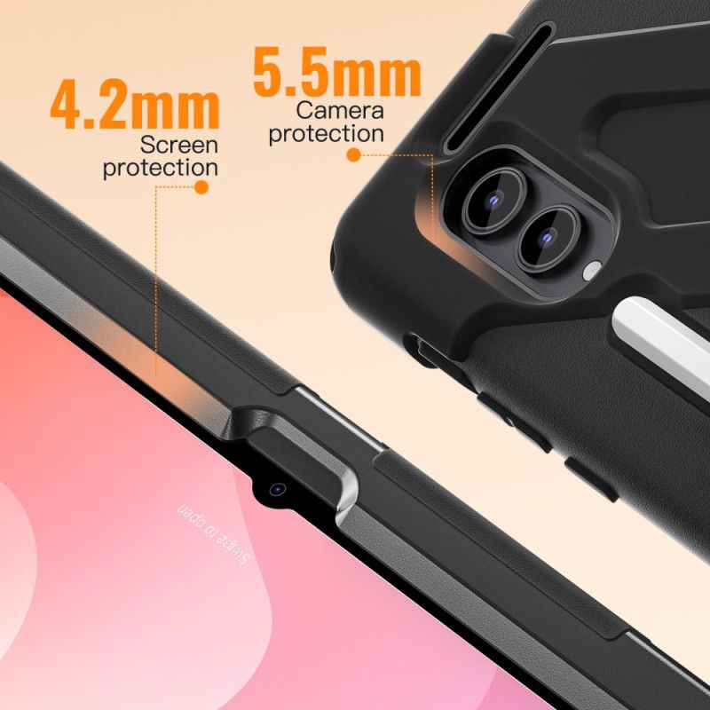 Deksel Samsung Galaxy Tab S11 Ultra Mobildeksel Trippelbeskyttelse Med Roterende Håndtak