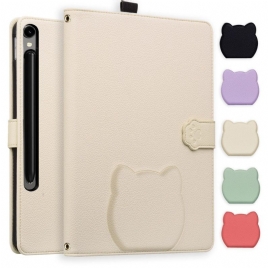 Lærdeksel Folio Deksel Samsung Galaxy Tab S11 Ultra Mobildeksel Katt