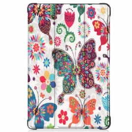 Beskyttelse Deksel Til Samsung Galaxy Tab A7 Forsterkede Sommerfugler Og Blomster