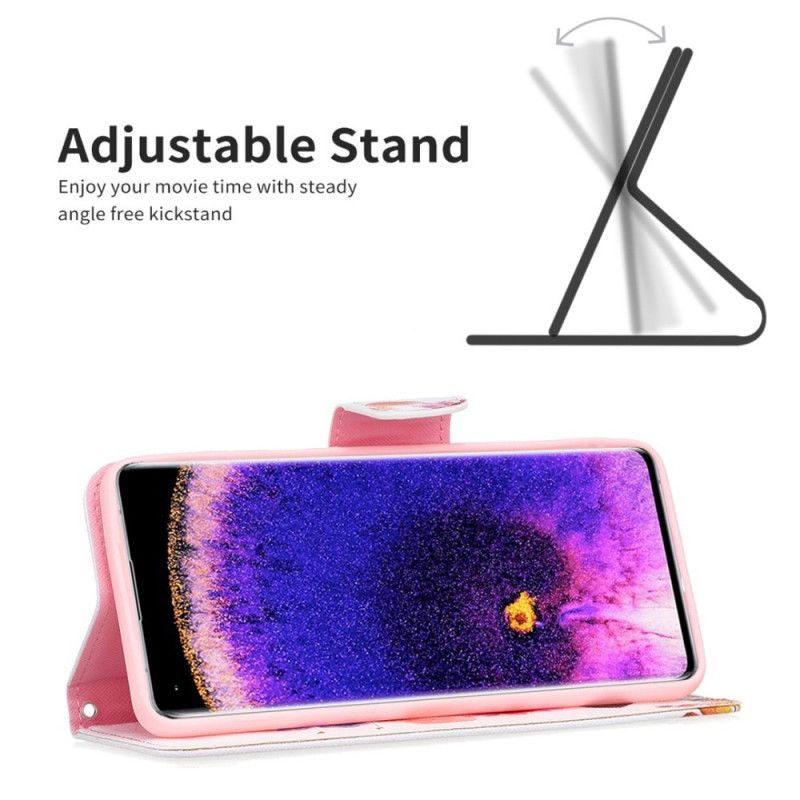 Lærdeksel Til Oppo Find X5 Akvarellsommerfugler