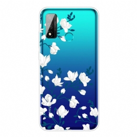 Deksel Til Huawei P Smart 2020 Hvite Blomster