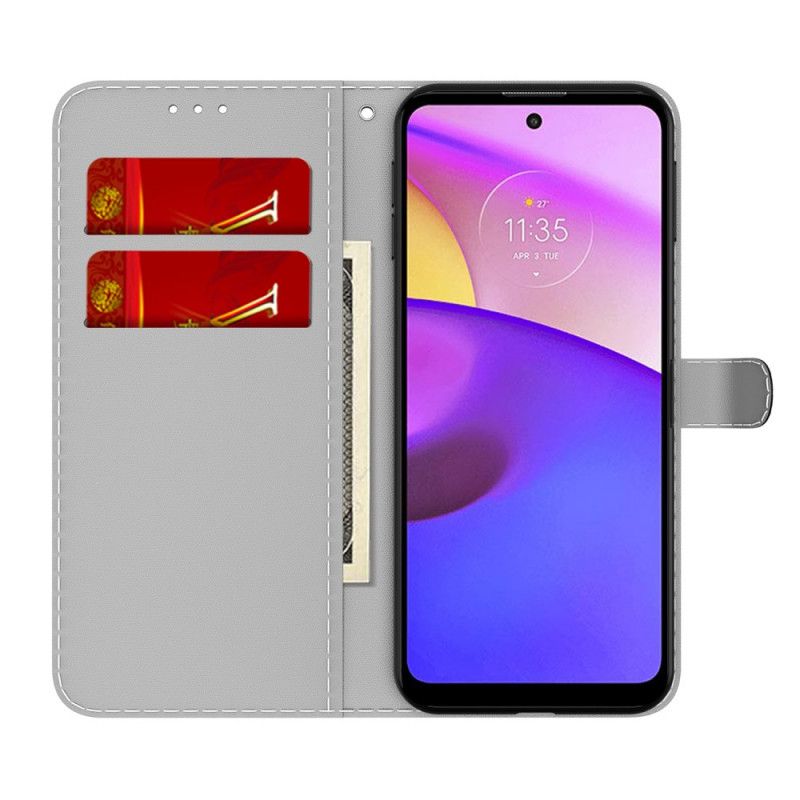 Folio Deksel Til Moto E40 / E30 / E20 Abstrakt Mønster