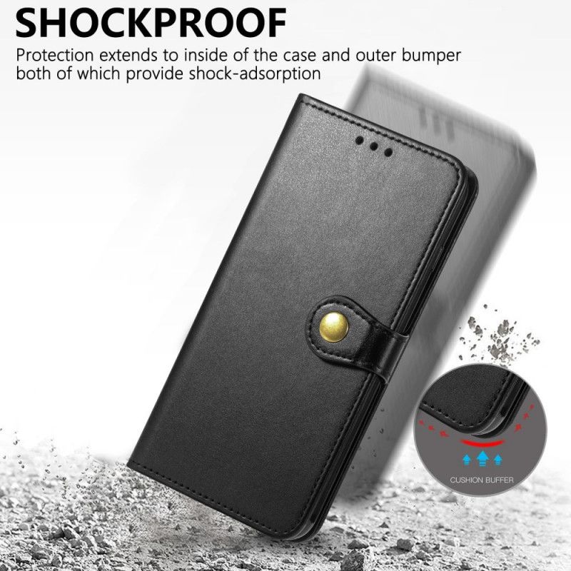 Folio Deksel Til Moto E40 / E30 / E20 Faux Skinn Og Vintage Lås