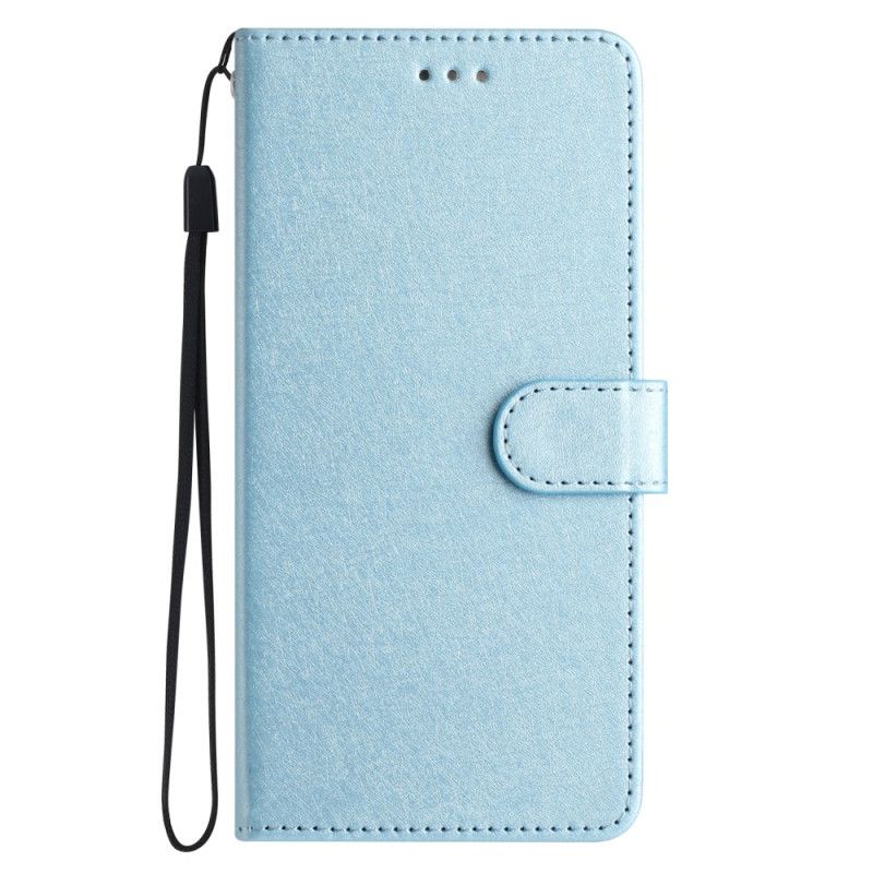 Folio Deksel Xiaomi 14t Strappy Silk Texture Beskyttelse Deksel