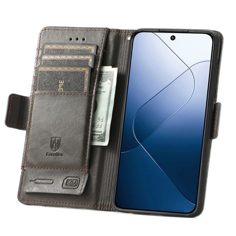 Folio Deksel Xiaomi 14t Tofarget Caseneo Beskyttelse Deksel