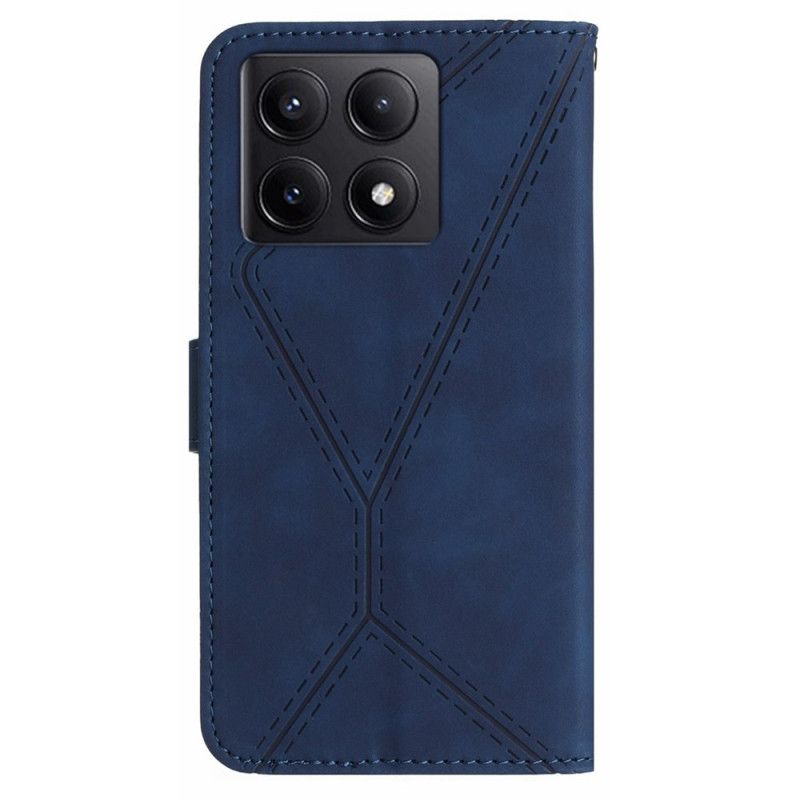 Lærdeksel Folio Deksel Xiaomi 14t Mobildeksel Linje Og Tegnet