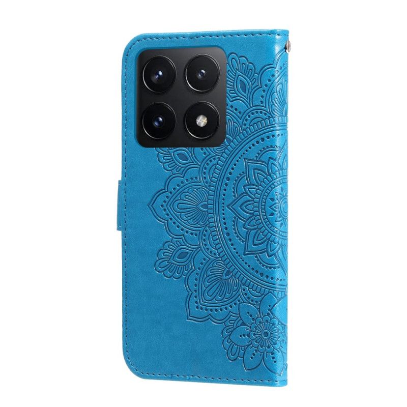 Lærdeksel Folio Deksel Xiaomi 14t Mobildeksel Mandala-avtrykk