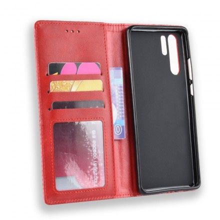 Beskyttelse Deksel Til Huawei P30 Pro Folio Deksel Vintage Stilisert Skinneffekt