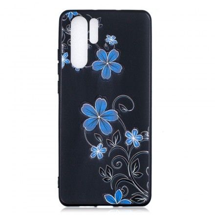 Deksel Til Huawei P30 Pro Blå Blomster